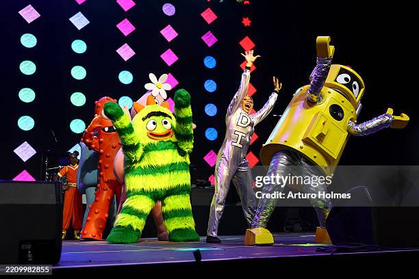 Yo Gabba Gabba! performs at the Mojave Tent during the 2025 Coachella Valley Music and Arts Festival at Empire Polo Club on April 12, 2025 in Indio,...