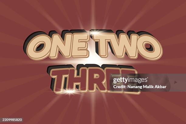 One Two Three Editable Text Effect Text Can Be Changed In Graphic ...