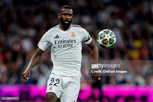 Rodiger Antonio Ruediger of Real Madrid controls the ball during the UEFA ...