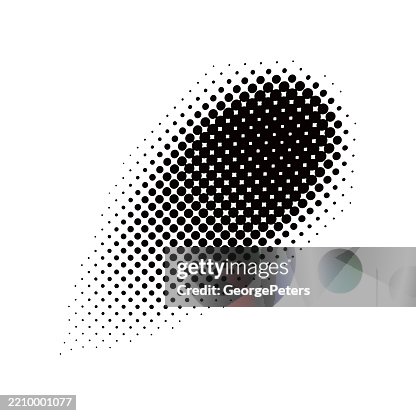 Half tone dot pattern comet with speed light trail Half tone dot pattern comet with speed light trail