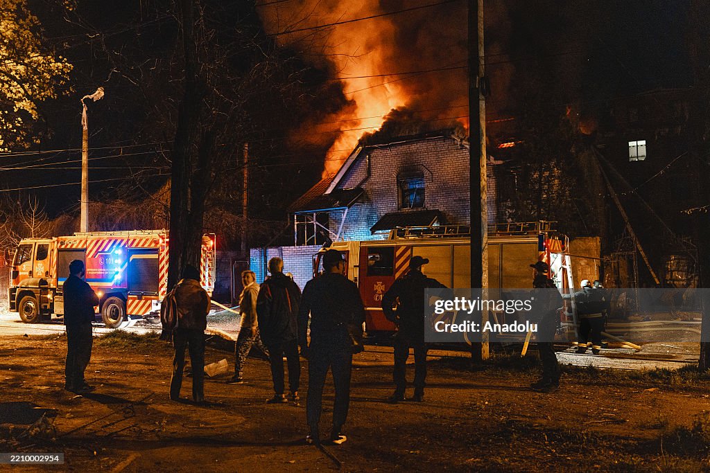 Aftermath of Russian drone attack in Dnipro