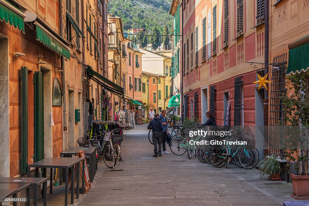 Street in Levanto, Italian city in Liguria