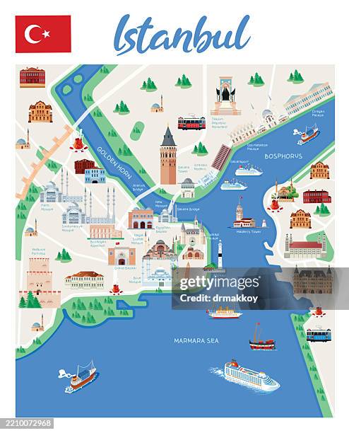 istanbul historical peninsula map - grand bazaar stock illustrations
