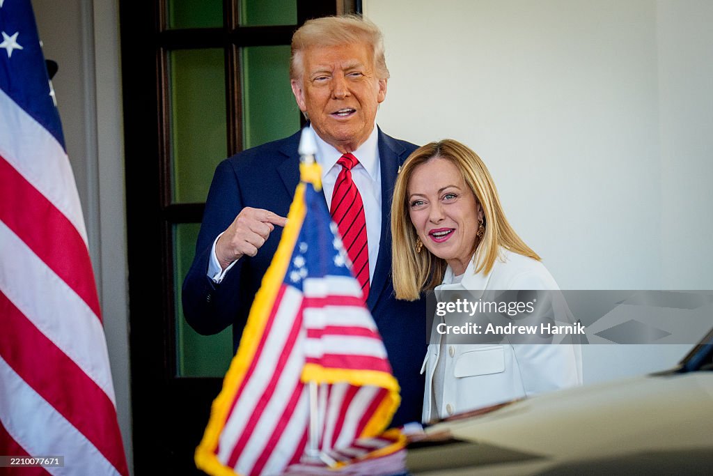 President Trump Meets With Visiting Italian Prime Minister Giorgia Meloni At The White House