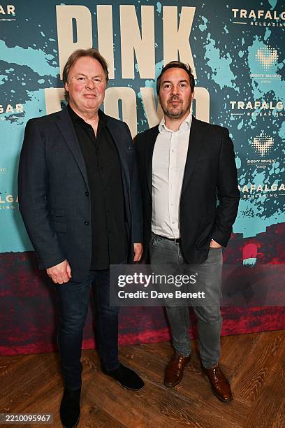 Nick Hamson and Chris Greenhill attend the London screening of the newly restored "Pink Floyd at Pompeii - MCMLXXII" film at BFI IMAX Waterloo on...