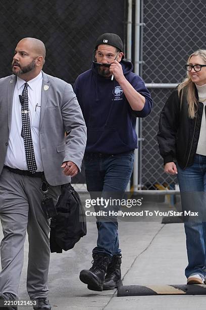 Jon Bernthal is seen at "Jimmy Kimmel Live!" on April 17, 2025 in Los Angeles, California.