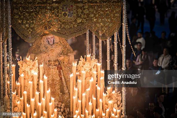 Processions take place in the historic center of Seville in the early hours of Good Friday, as part of the city's traditional Holy Week celebrations,...