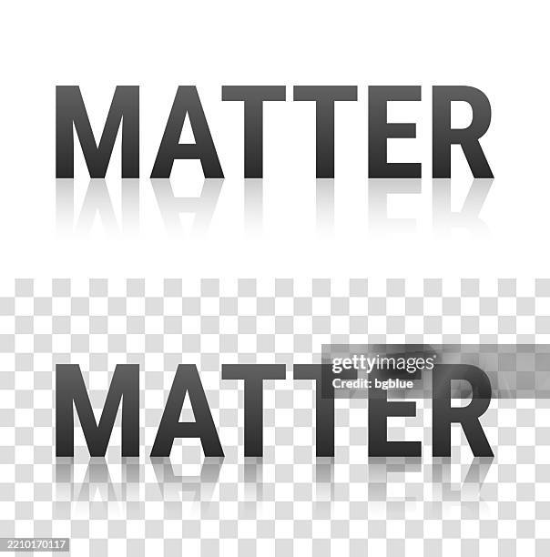 matter - text with reflection on transparent background - self confidence mirror stock illustrations