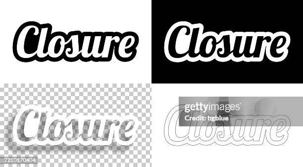 Closing Background White Closure Text For Design Blank White And Black Backgrounds Line Text ...