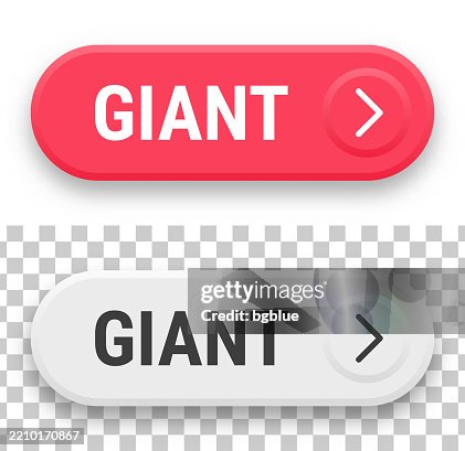 Giant 3d Click Web Buttons On Blank Background High-Res Vector Graphic ...
