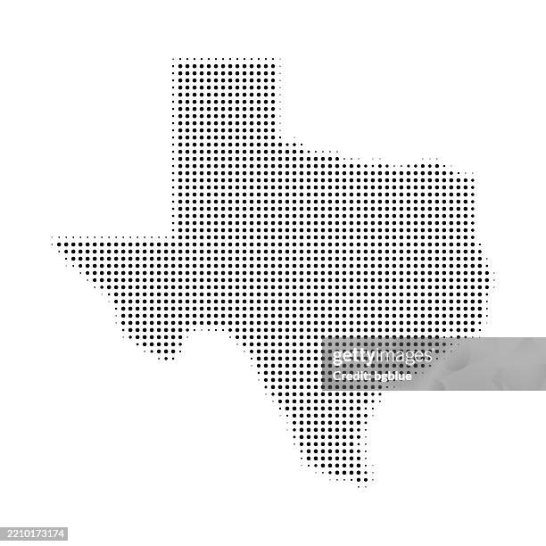 texas map of dots on white background - texas stock illustrations