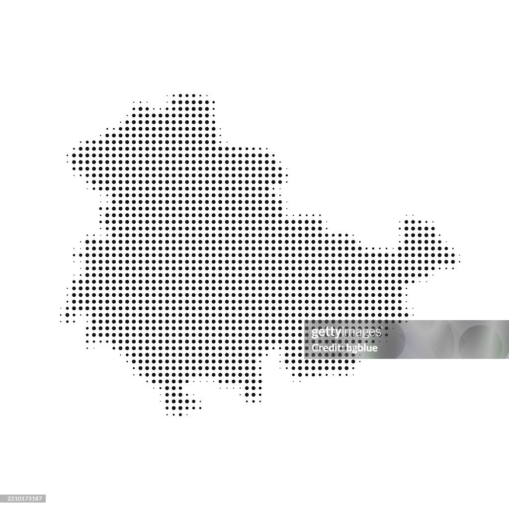 Thuringia Map Of Dots On White Background High-Res Vector Graphic ...