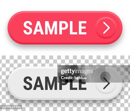 Sample - 3D click web buttons on blank background Sample - 3D click web buttons on blank background