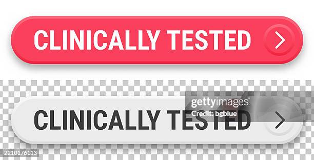 Get Tested Button Clinically Tested 3d Click Web Buttons On Blank Background High-Res ...