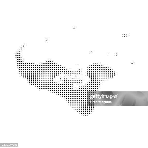 tonga map of dots on white background - tonga stock illustrations