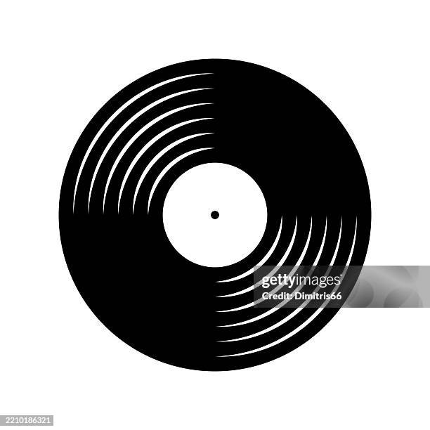 illustrations, cliparts, dessins animés et icônes de icône de disque vinyle - disque vinyle