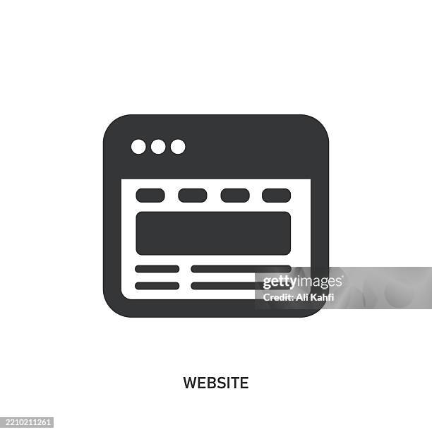 website glyph solid icon. solid icon that can be applied anywhere, simple, pixel perfect and modern style. - windows operating system stock illustrations