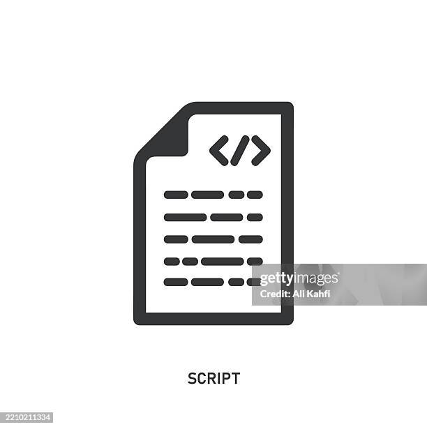 script glyph solid icon. solid icon that can be applied anywhere, simple, pixel perfect and modern style. - code icon stock illustrations