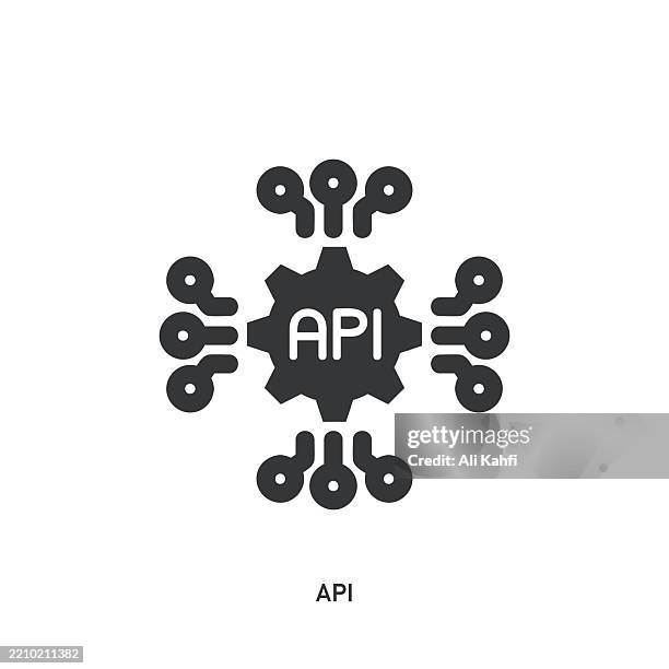 api glyph solid icon. solid icon that can be applied anywhere, simple, pixel perfect and modern style. - saas stock illustrations