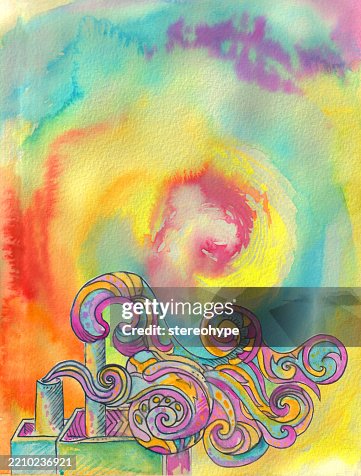 Rainbow vortex pollution Rainbow vortex pollution