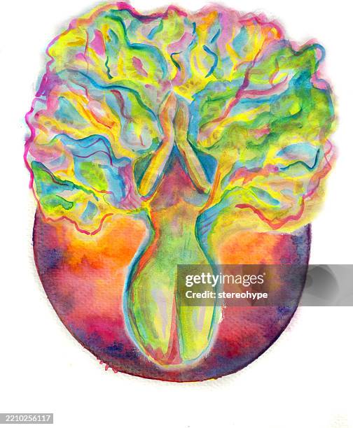 mars tree lady - rainforest canopy stock illustrations
