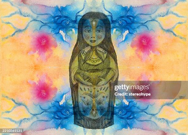 russian doll electric - electrostatic discharge stock illustrations