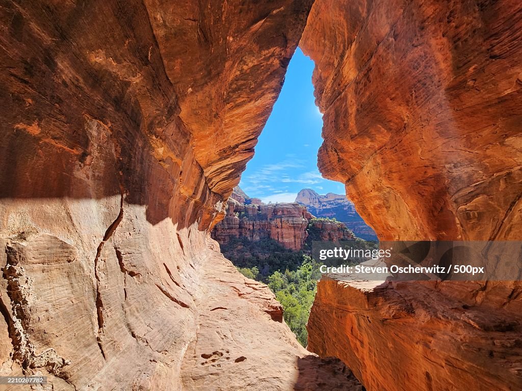Bright sun with shadow - Subway Cave near Sedona,Arizona