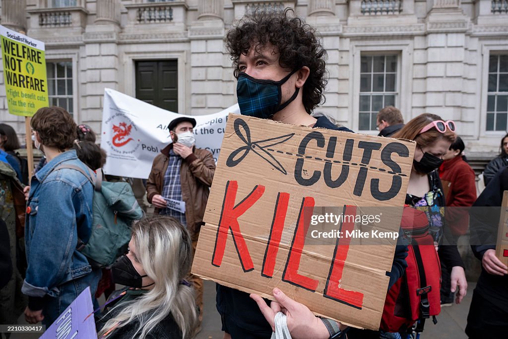 Spring Statement Welfare Protest In London