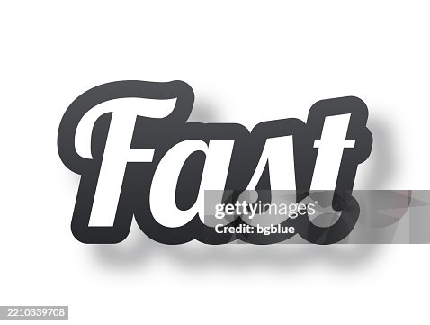 Fast - 3D Text with shadow on white background Fast - 3D Text with shadow on white background