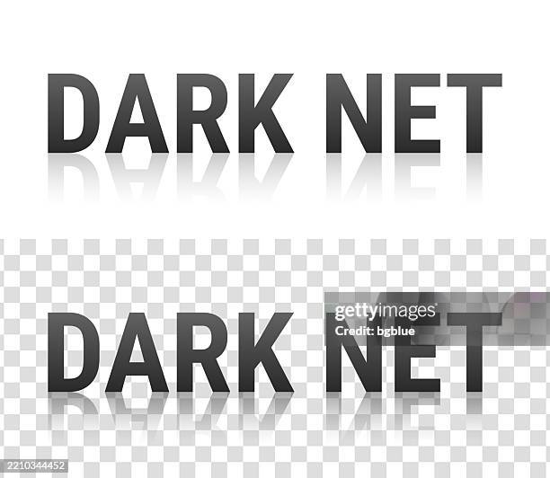 Net Text Dark Net Text With Reflection On Transparent Background High-Res Vector ...