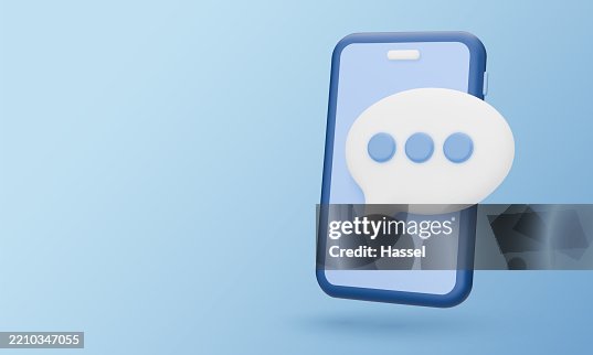 3D Vector Illustration of Text Messaging 3D Vector Illustration of Text Messaging