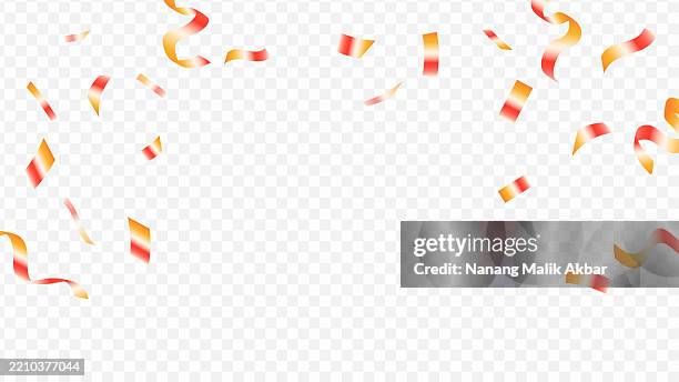 gold confetti falling with transparent background - gold-glitter-transparent-background stock illustrations