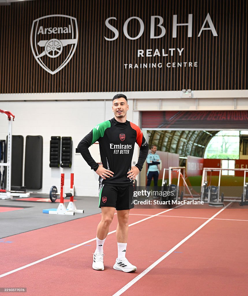 Arsenal FC Training Session And Press Conference - UEFA Champions League 2024/25 Quarter Final Second Leg