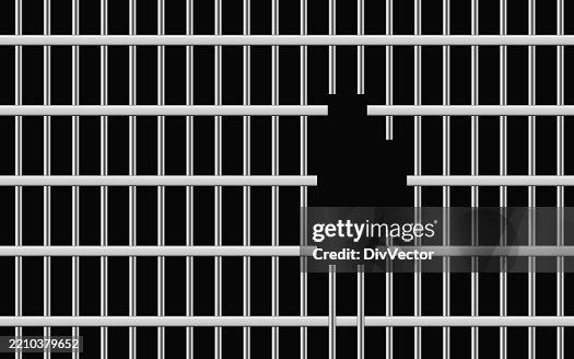 Broken prison bars vector illustration Broken prison bars vector illustration