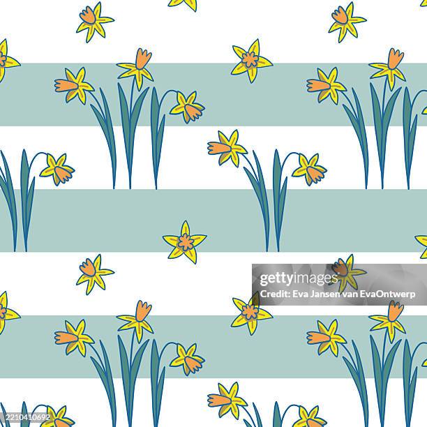 pattern stripe daffodil green - bullet shells on ground stock illustrations