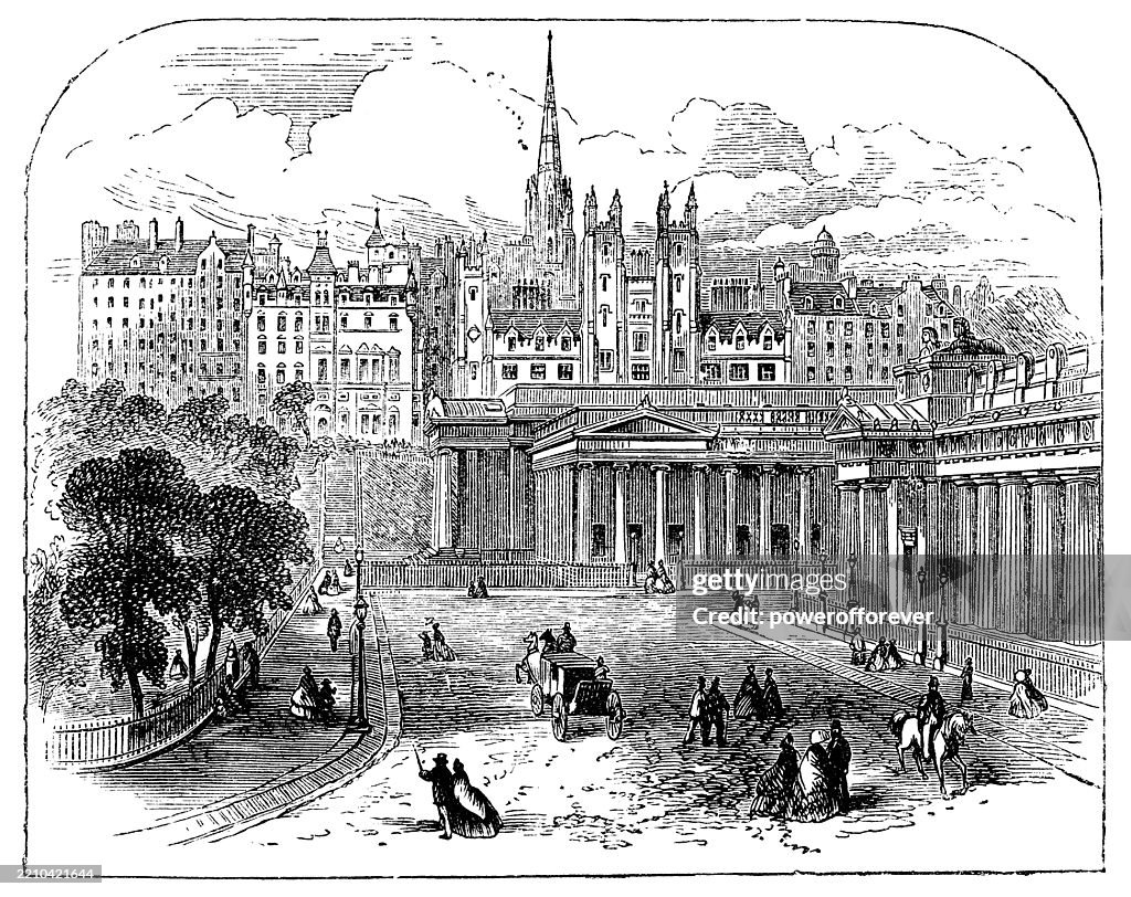 The Mound in Edinburgh, Scotland - 19th Century