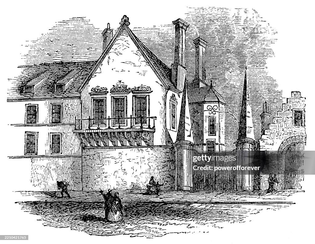 Old Moray House in Edinburgh, Scotland - 19th Century