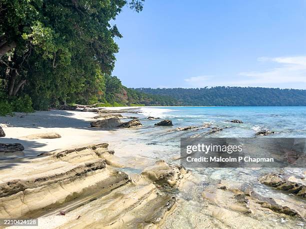 radhanagar beach, havelock island, andaman and nicobar islands - andaman and nicobar islands stock pictures, royalty-free photos & images