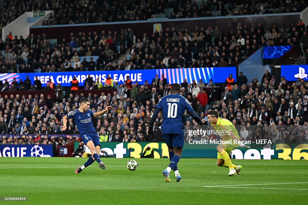 Aston Villa FC v Paris Saint-Germain - UEFA Champions League 2024/25 Quarter Final Second Leg
