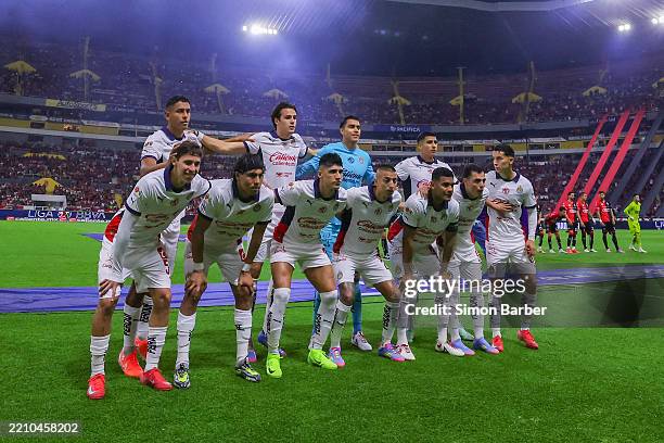 Players of Chivas pose for a photo before the 17th round match between Atlas and Chivas as part of the Torneo Clausura 2025 Liga MX at Estadio...