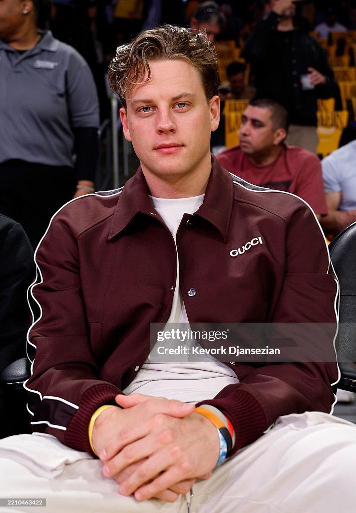 Celebrities At The Los Angeles Lakers Game