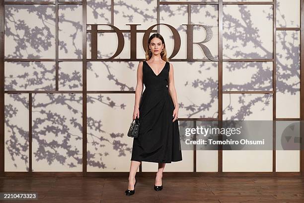 Lily James attends the Dior Fall 2025 Show at Toji Temple on April 15, 2025 in Kyoto, Japan.