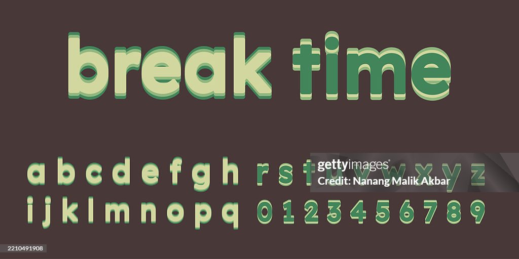 Break Time Fancy Text Break Time Editable Text Effect Text Can Be Changed In Graphic Styles ...