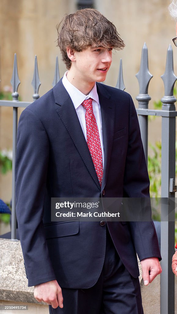 King Charles III And Queen Camilla Attend The 2025 Easter Service At St George's Chapel