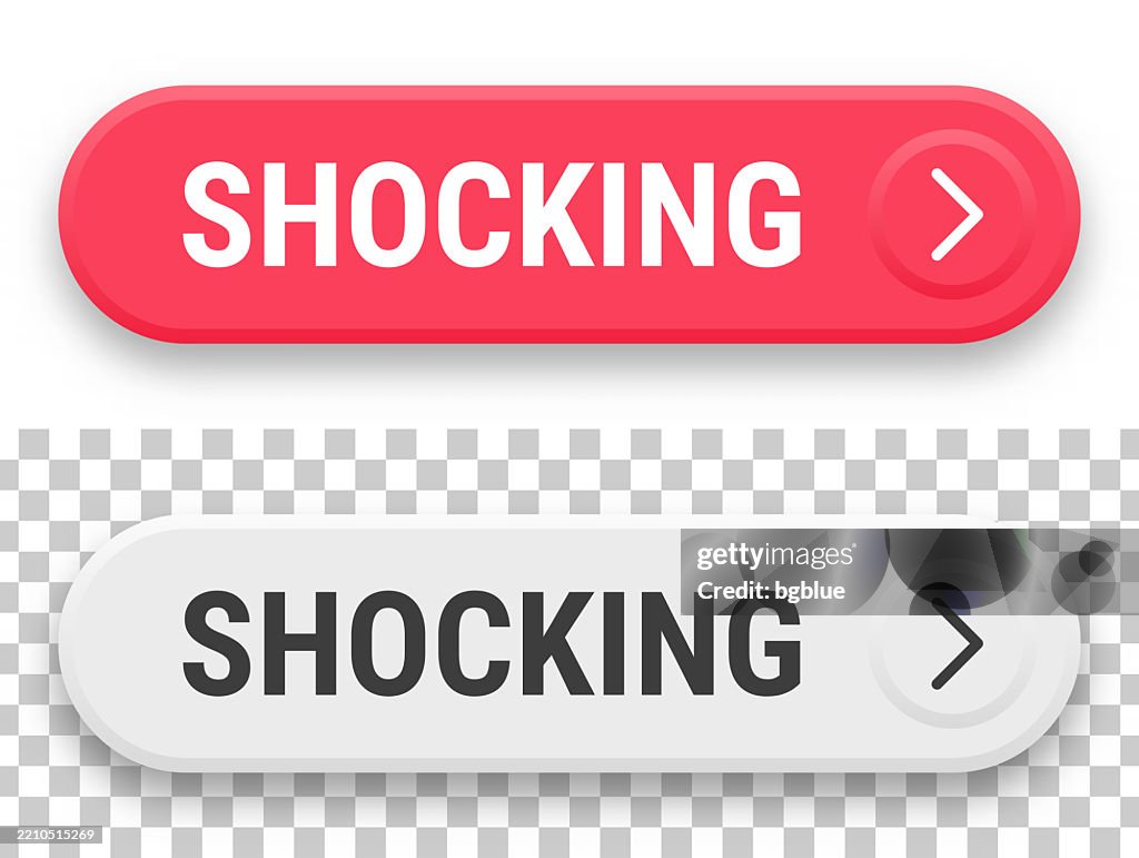 Shocking Help Button Shocking 3d Click Web Buttons On Blank Background High-Res Vector ...