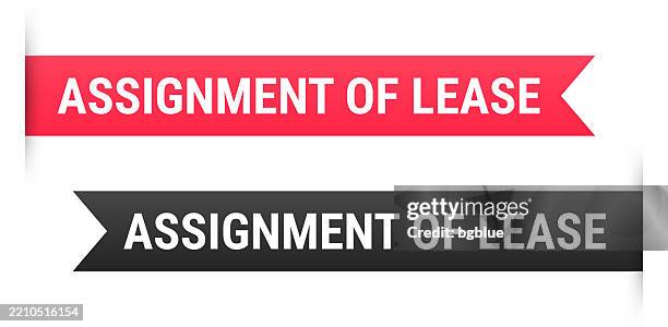Assignment Ribbon Assignment Of Lease Banner Bookmark Ribbon Label On White Background ...