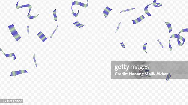 blue confetti falling with transparent background - spark transparent background stock illustrations