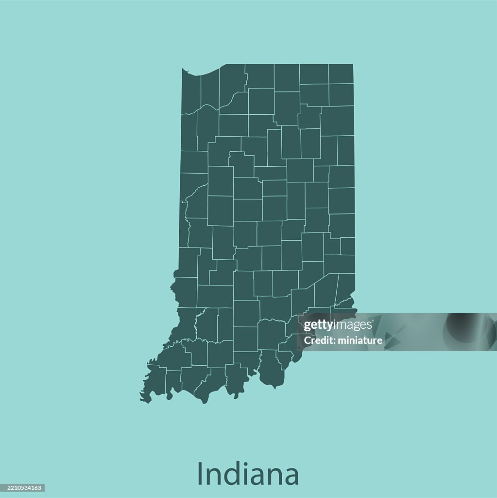 Servia Indianamap Indiana Map High-Res Vector Graphic - Getty Images