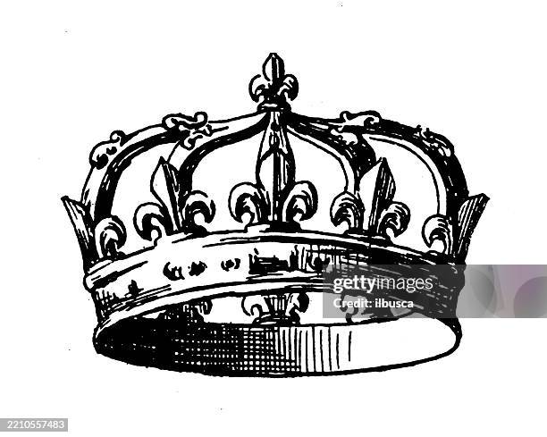 crown - yearbook stock illustrations