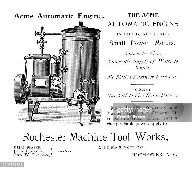 advertisement: engine - yearbook stock illustrations